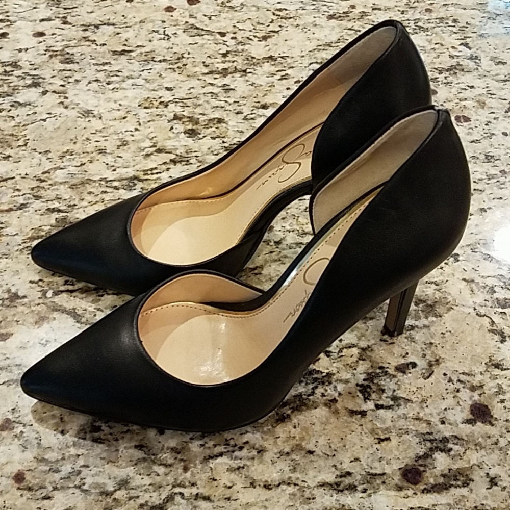 👠Like New Jessica Simpson Claudette Leather Heels
